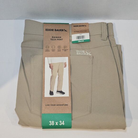 Eddie Bauer‎ Men's Tech Pants - TAN, Size 38X34 - Picture 5 of 7